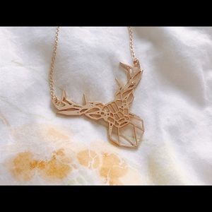 Geometric Gold Dear Necklace